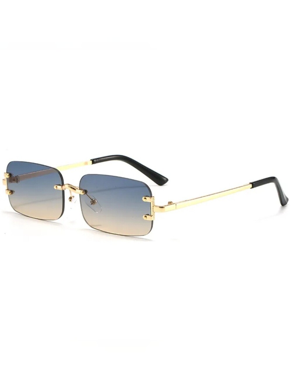 Rimless Gradient Square Sunglasses Unisex